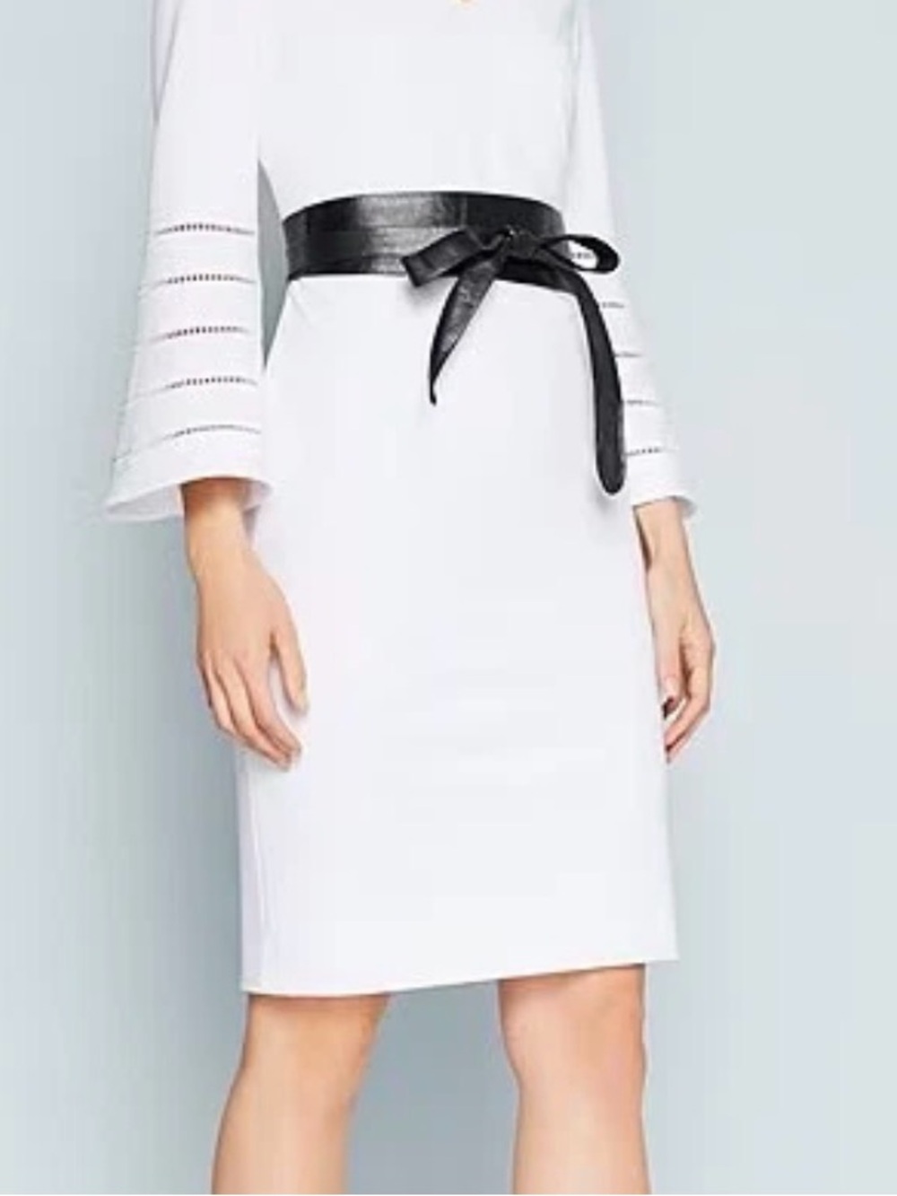 ADA BLACK LEATHER WRAP WAIST BELT M/L